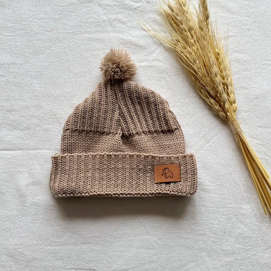 Gorro tejido - Marrón claro