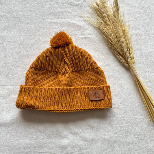 Gorro tejido - Mostaza oscuro
