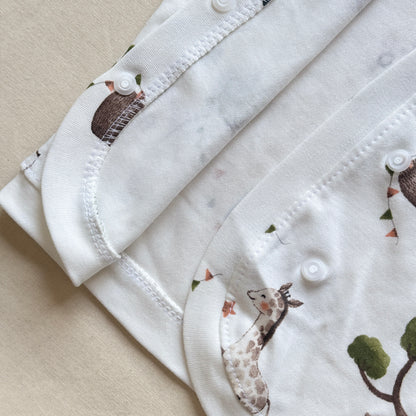 Set algodón - Animalitos pantalón blanco