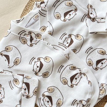 Set algodón - Blanco ositos