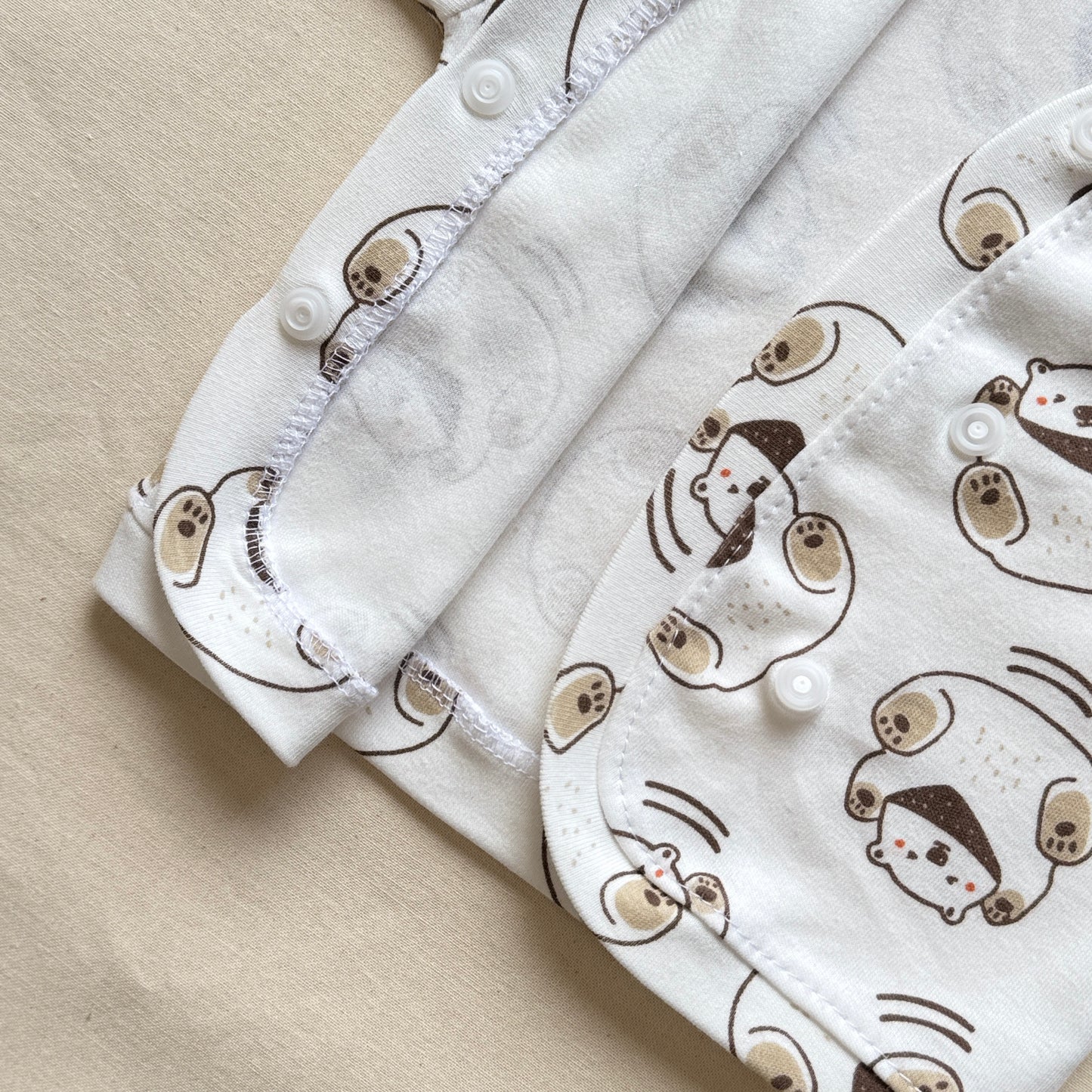 Set algodón - Blanco ositos