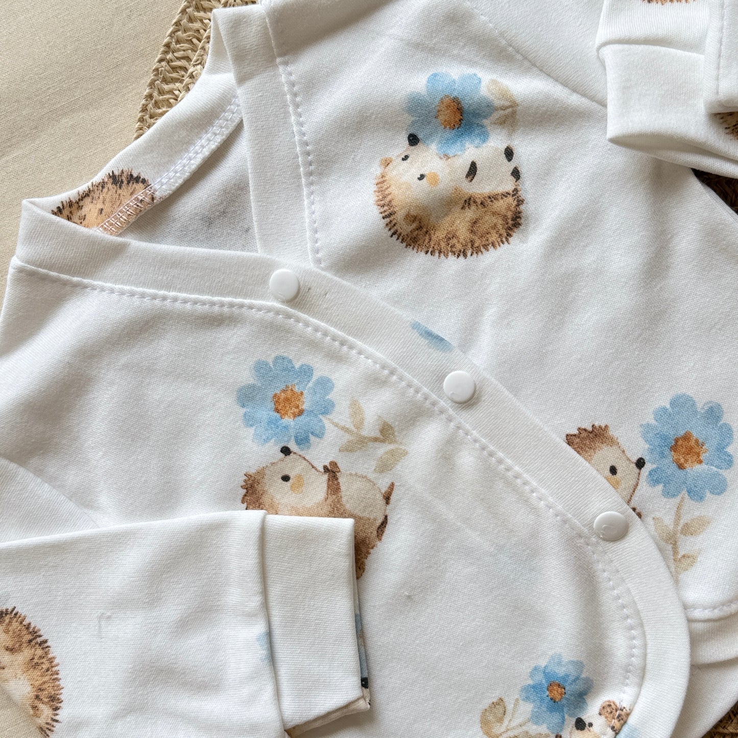 Set algodón - Erizo con pantalón marrón