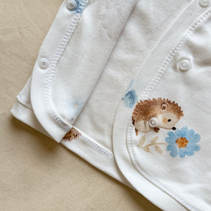 Set algodón - Erizo con pantalón marrón