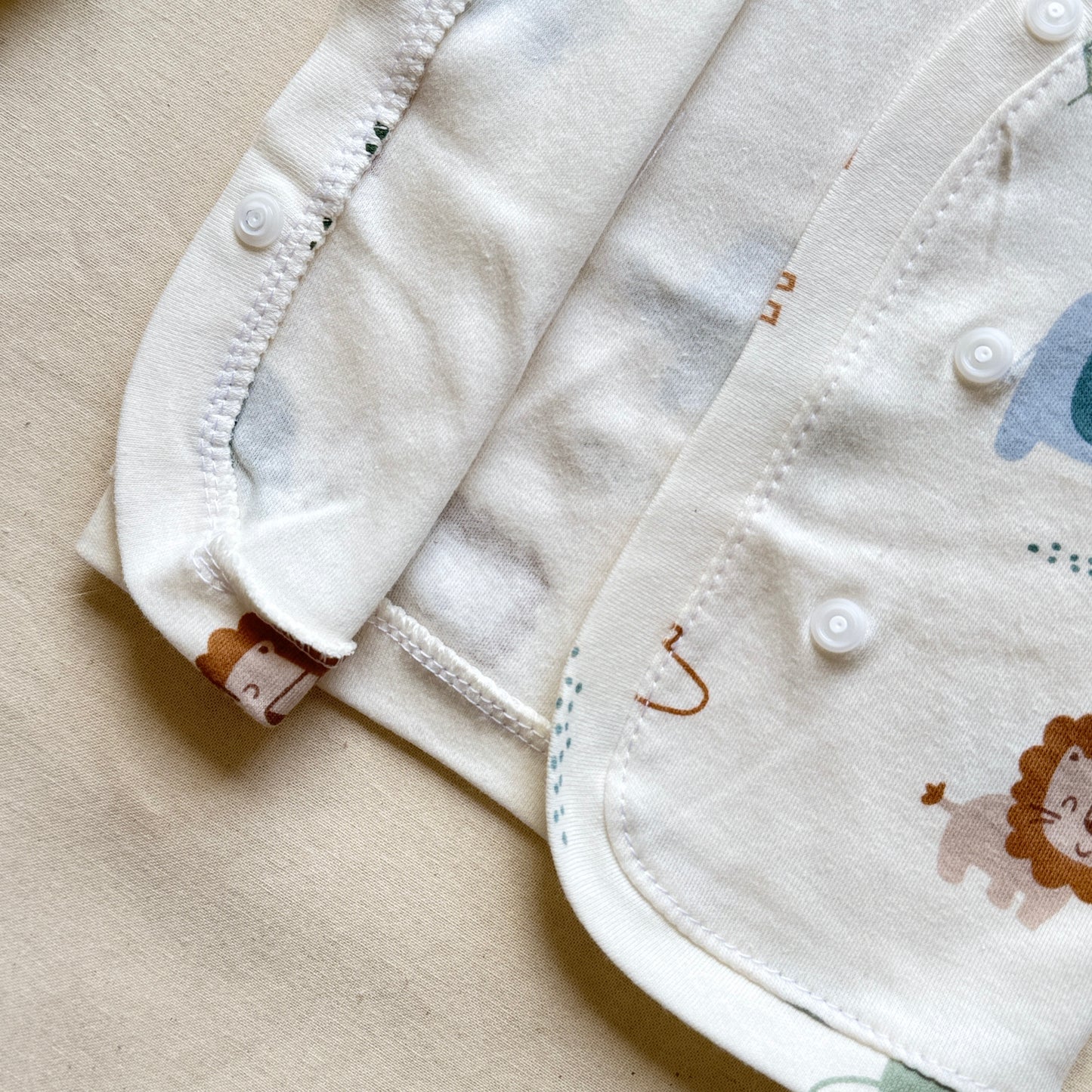 Set algodón - Leones y jirafas pantalón crudo