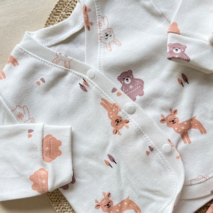 Set algodón - Animalitos pantalón rosa