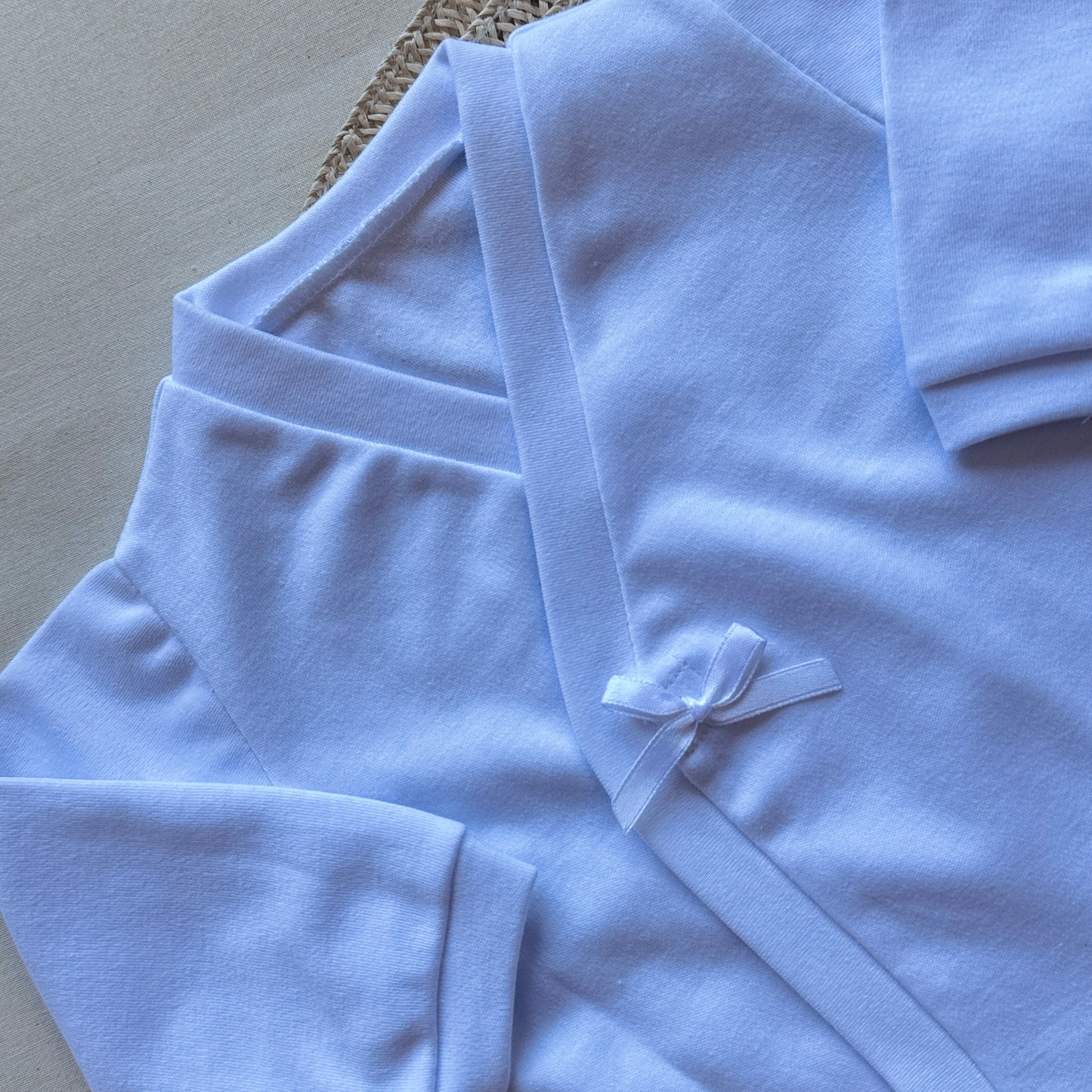 Set algodón - Blanco con moñita