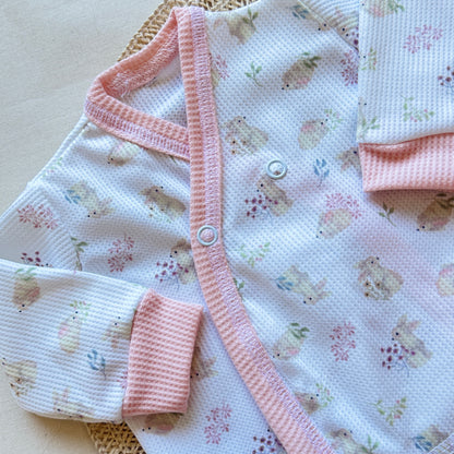 Set algodón - Rosa conejitos