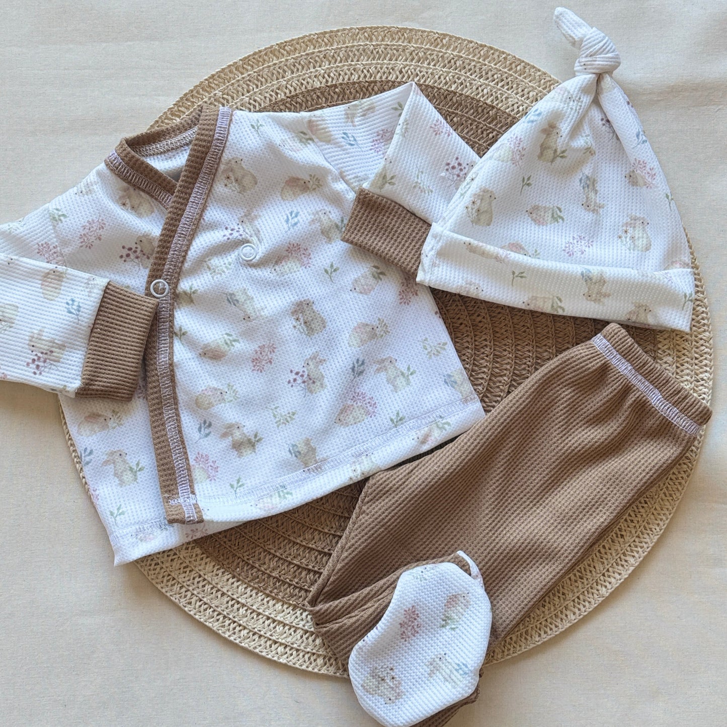 Set algodón - Camel conejitos