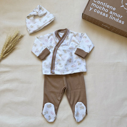 Set algodón - Camel conejitos