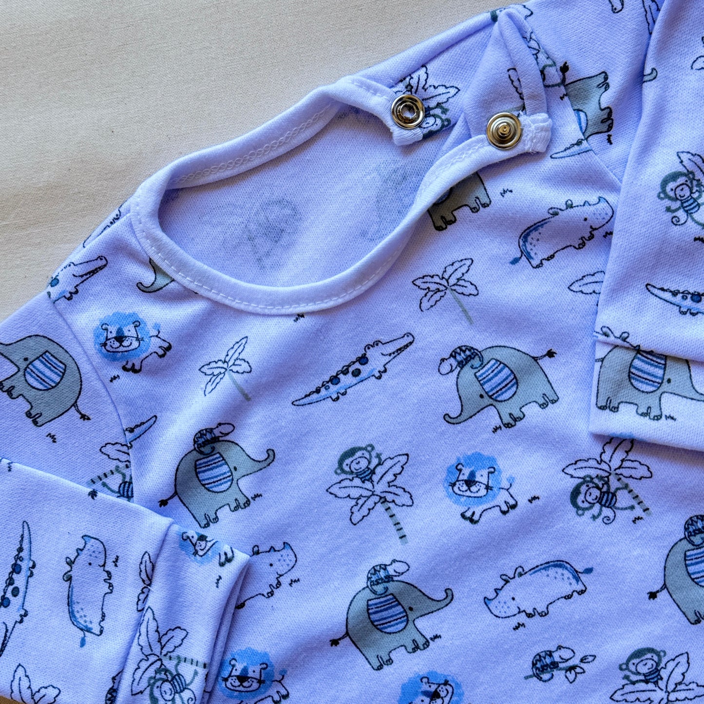 Set algodón - Lila claro elefantitos