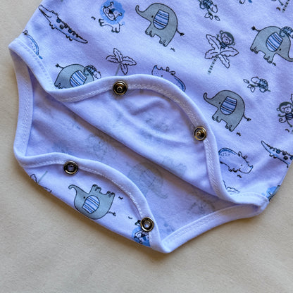 Set algodón - Lila claro elefantitos