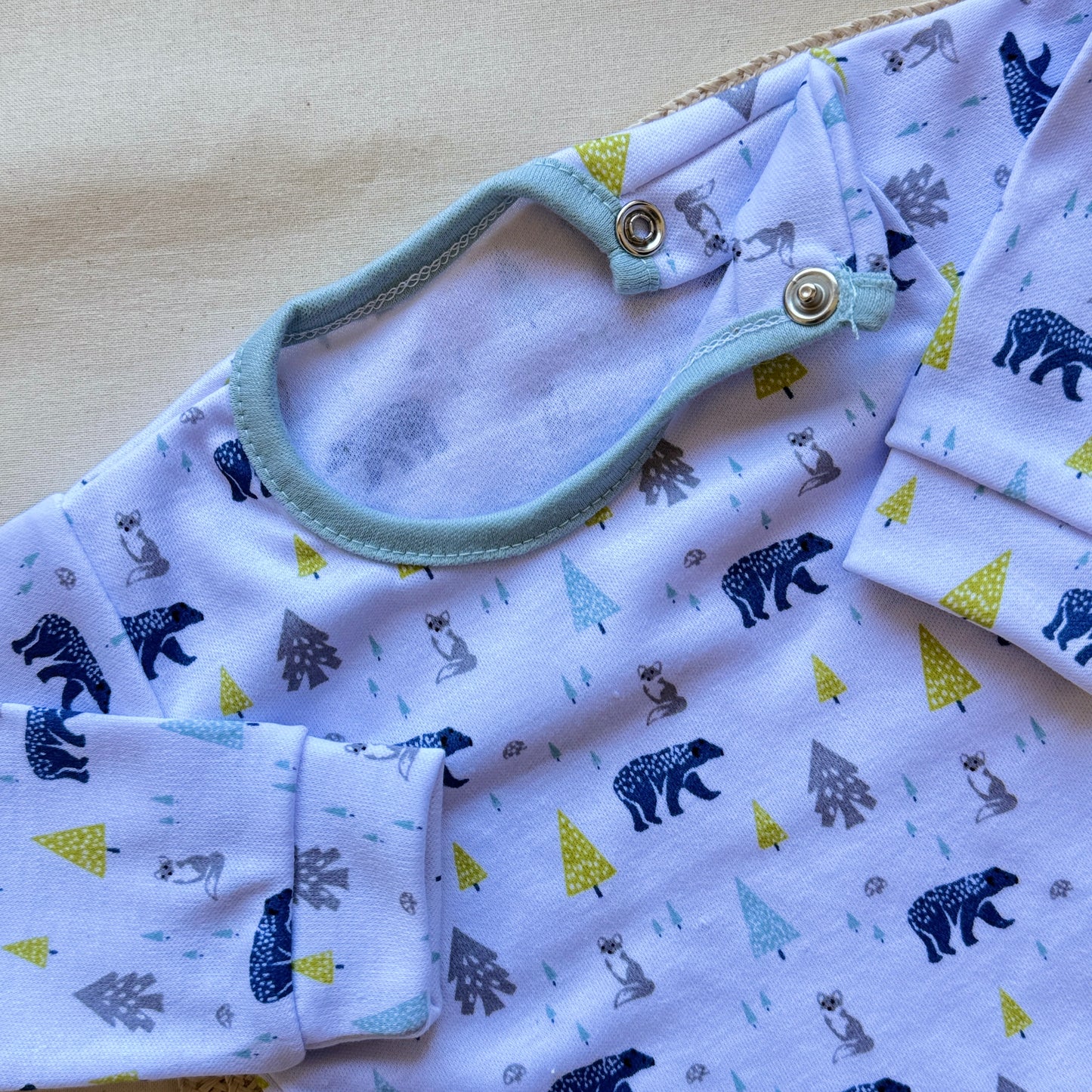 Set algodón - Celeste ositos