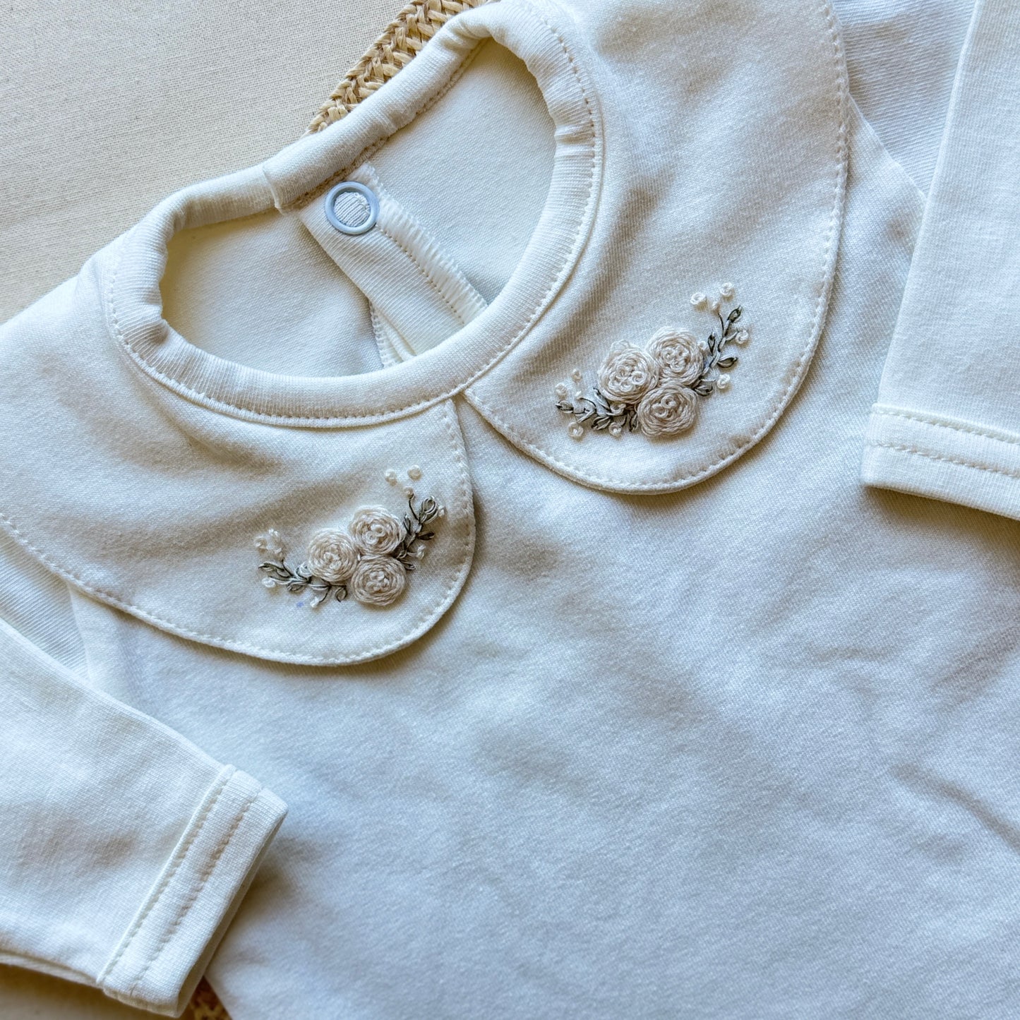 Set algodón -  Florcita blanca