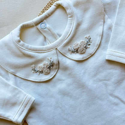 Set algodón -  Florcita blanca