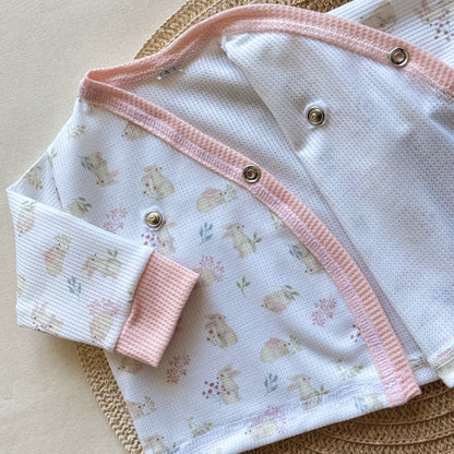 Set algodón - Rosa conejitos