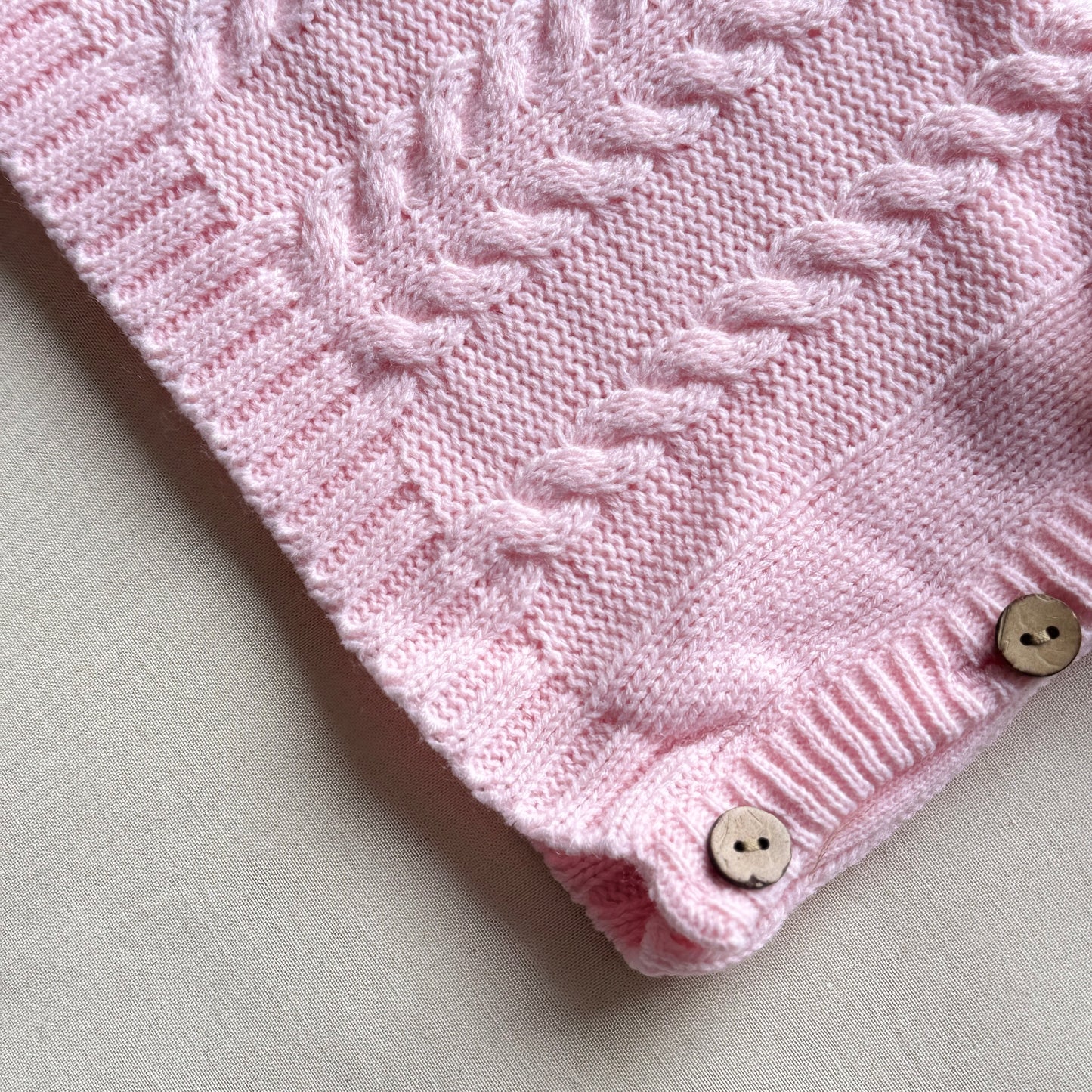 Conjunto tejido - Rosa bebé