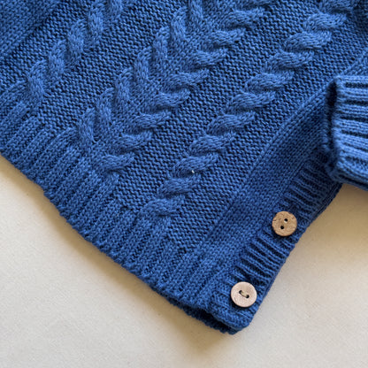 Conjunto tejido - Azul con botones