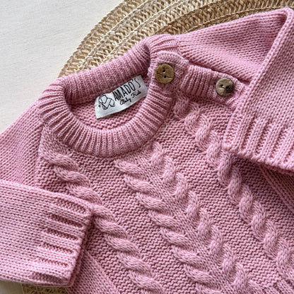 Conjunto tejido - Rosa