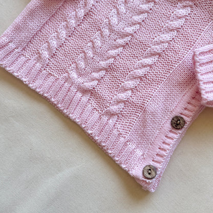 Conjunto hilo - Rosa bebe trenzado