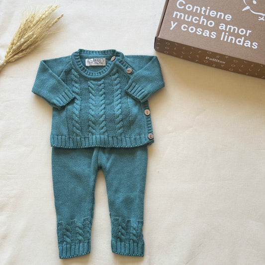 Conjunto hilo - Verde trenzado