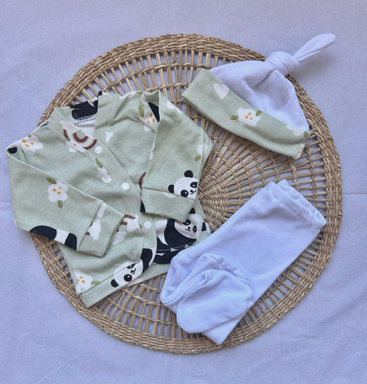 Set algodón - Verde pandas