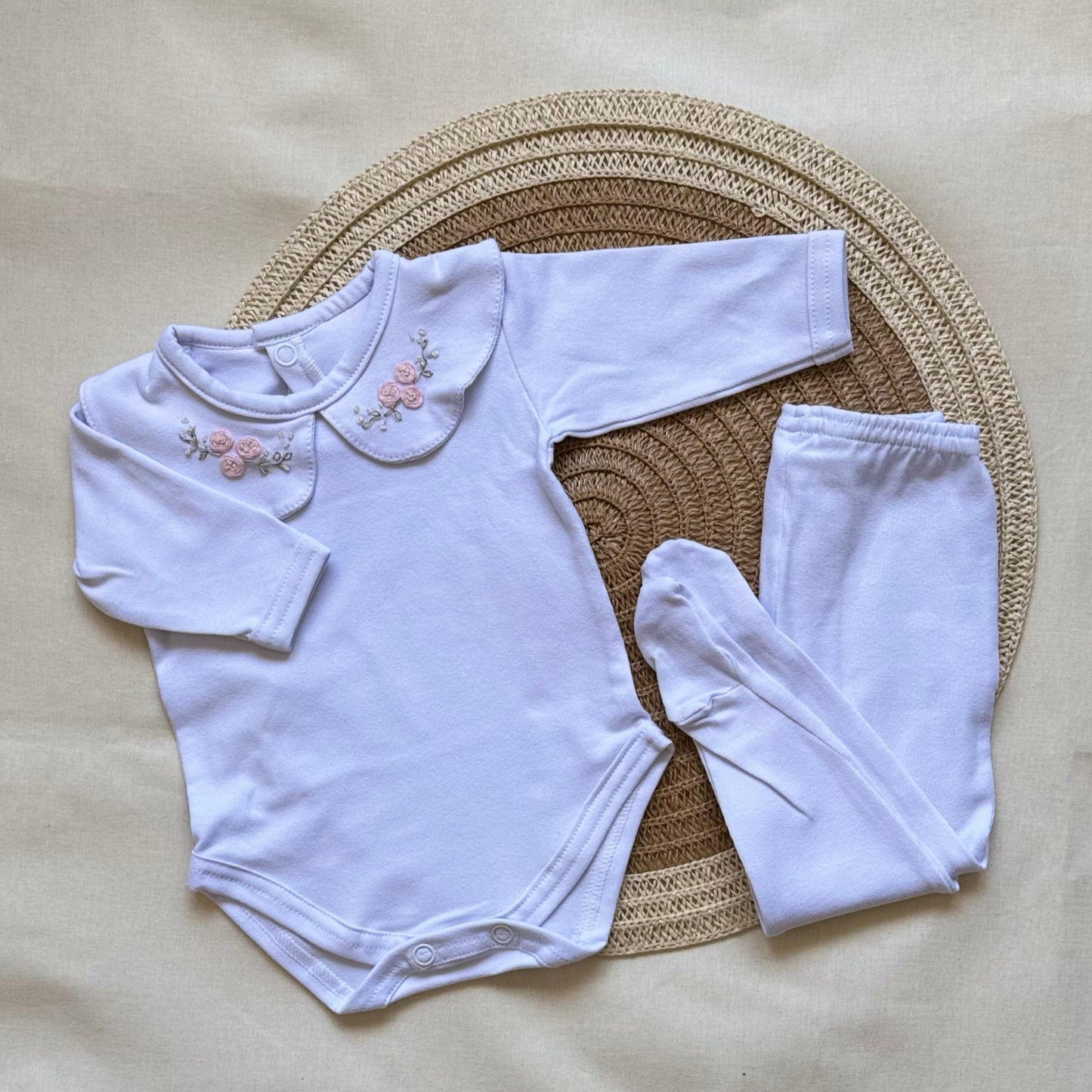 Set algodón - Florcita rosa